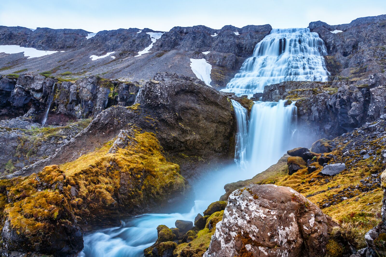 Dynjandi Waterfall near the village of Thingeyri, Iceland