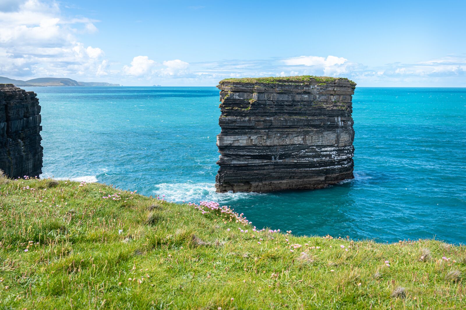 Scenery of the coast in County Mayo, Ireland, where the accent, the Mayo accent, is very distinctive