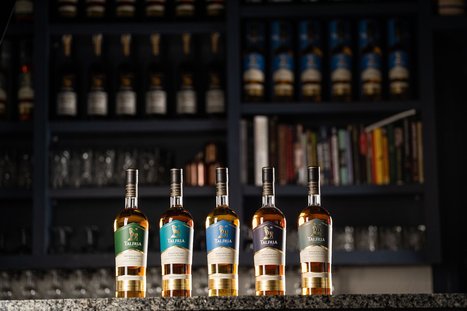 whiskey bottles from talnua distillery