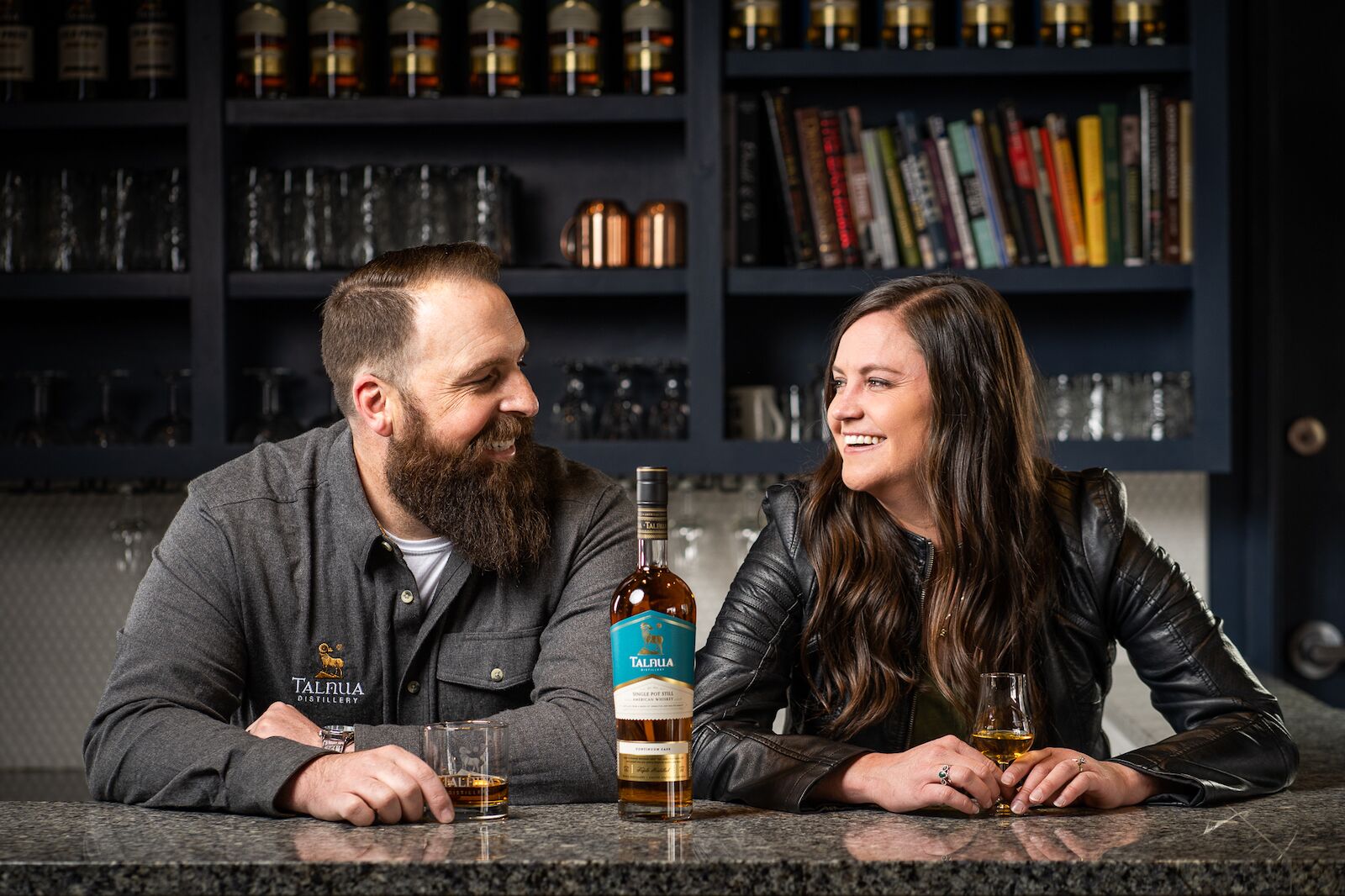 meagan and patrick miller, cofounders of talnua distillery