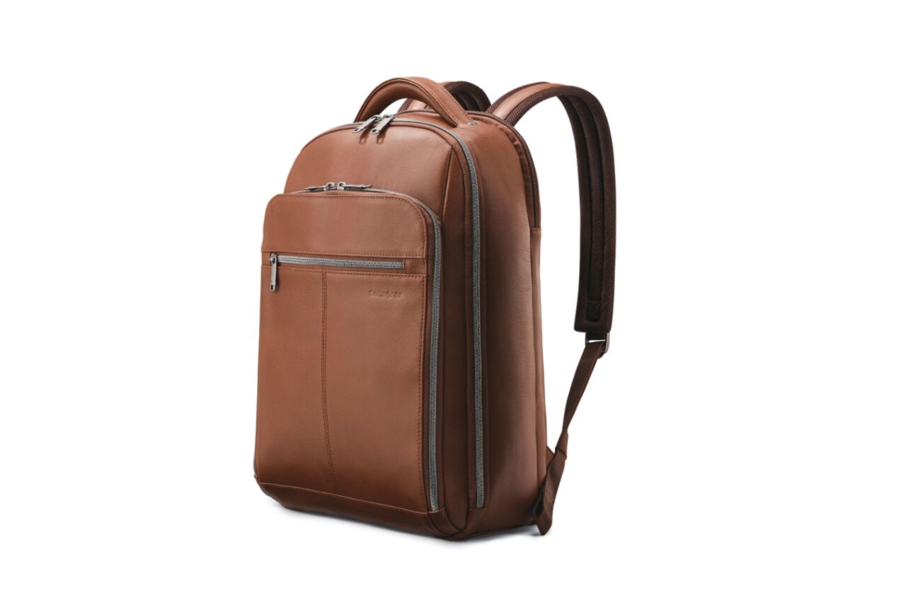 Samsonite Classic Leather Slim business travel Backpack