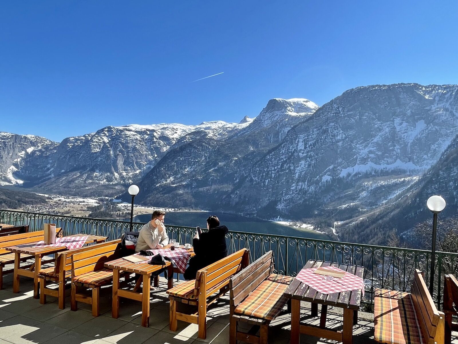 halltstatt austria - mountain top coffee shop