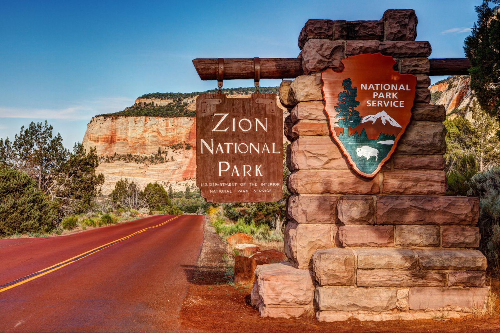 Springdale, the gateway town for Zion National Park