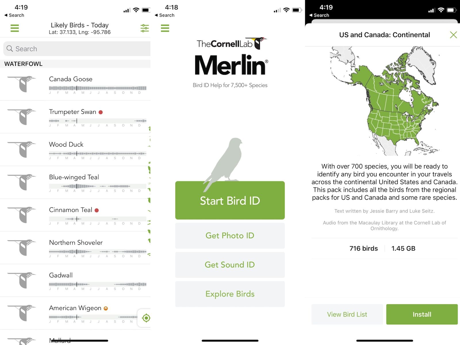 smart phone bird apps and citizen science - merlin bird id