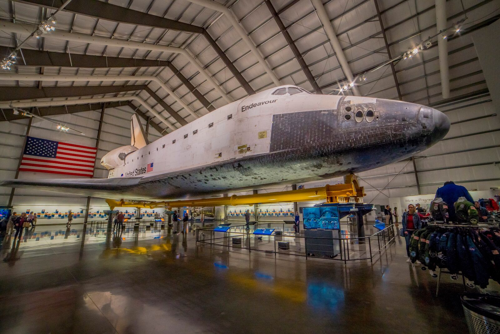 Space shuttle Endeavor on display at the California Science Center
