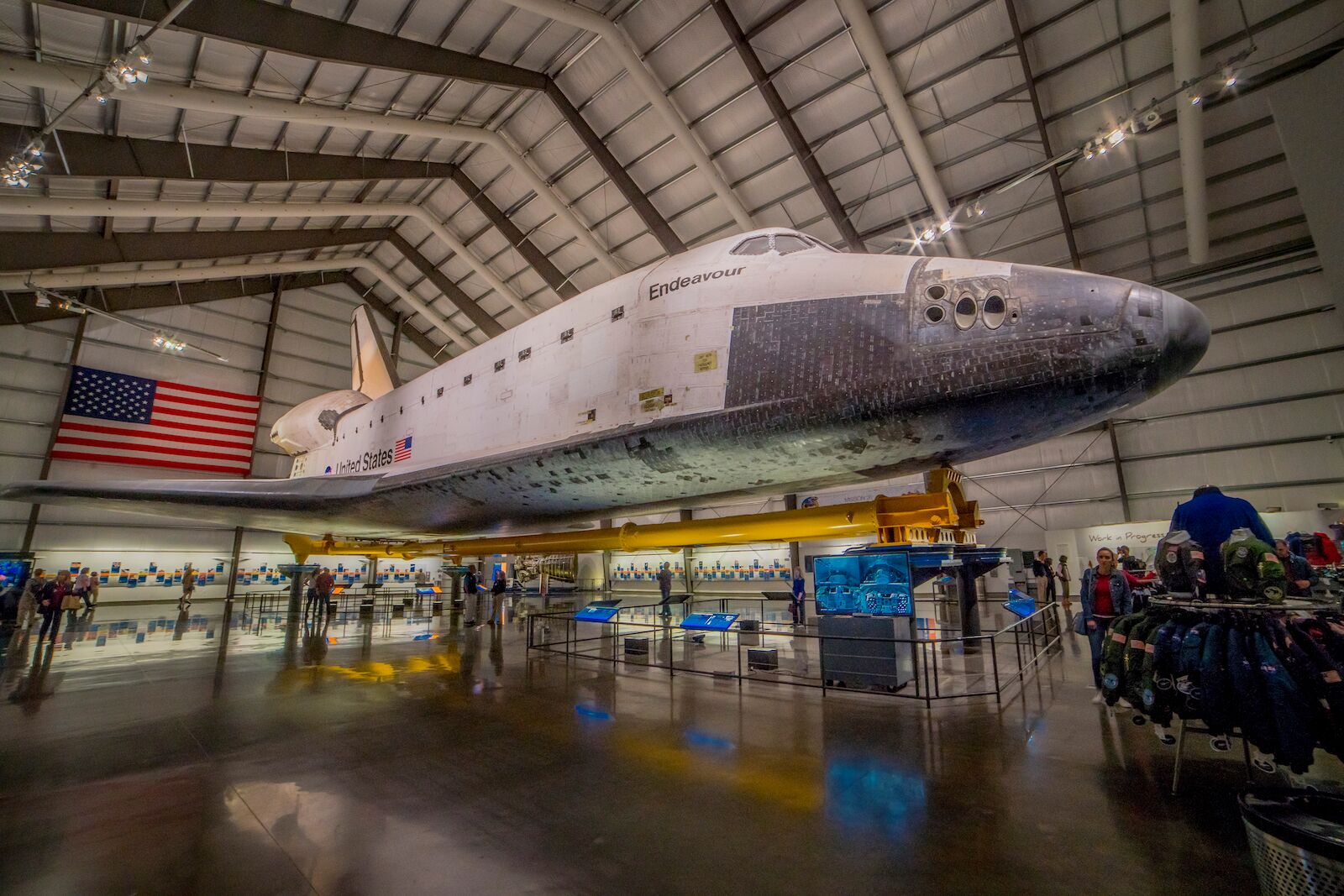 space shuttle endeavour during california science fair