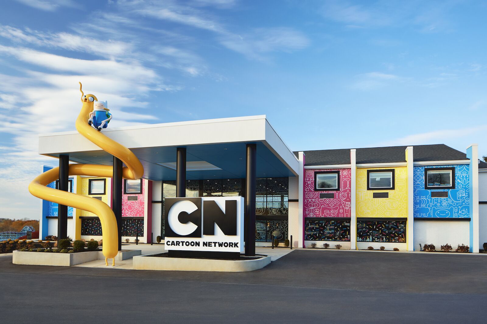 Facade of the Cartoon Network Hotel in Lancaster, PA