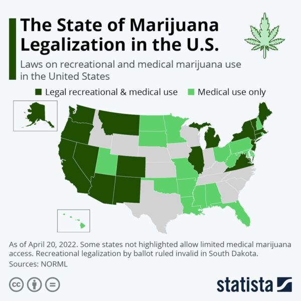 Every State's Cannabis Laws, Mapped