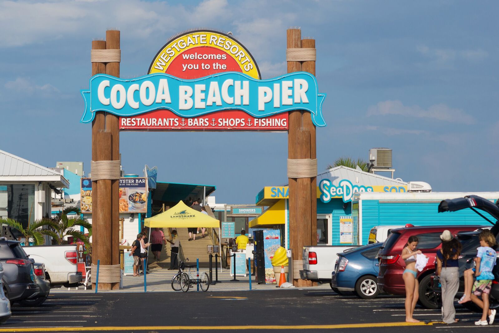 cocoa beach pier sign