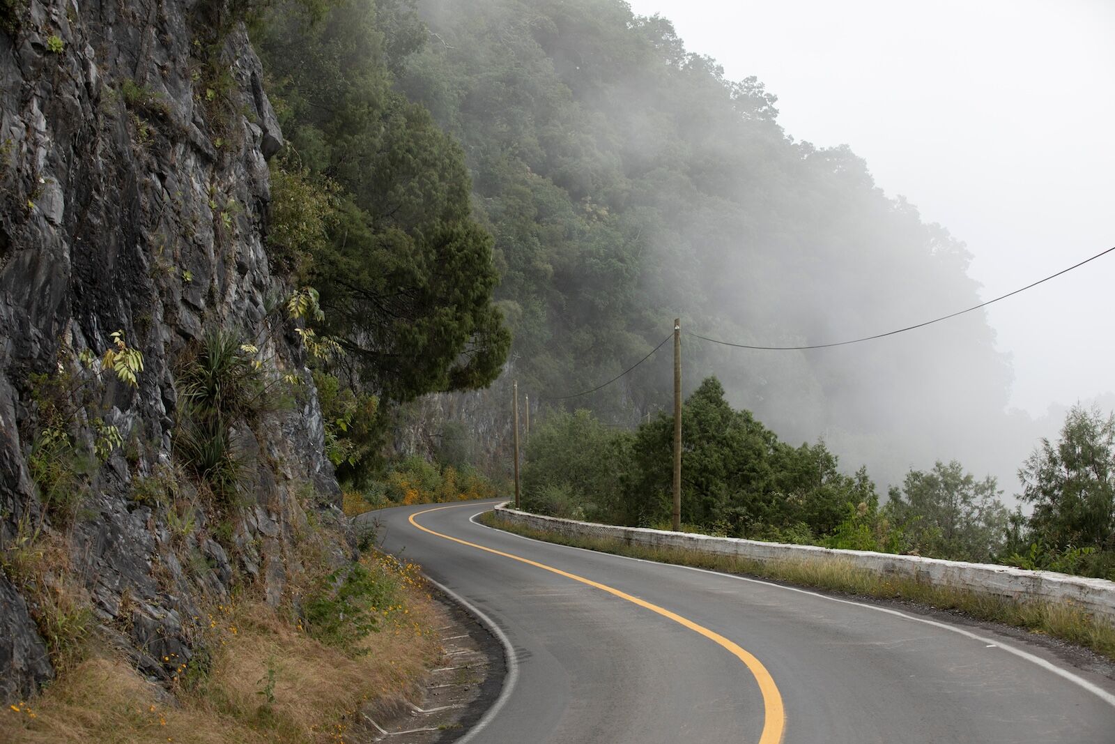 steep highway outside pinal de amoles, mexico