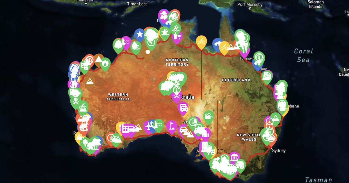 This Virtual Map Is the Perfect Six-Month Australia Road Trip