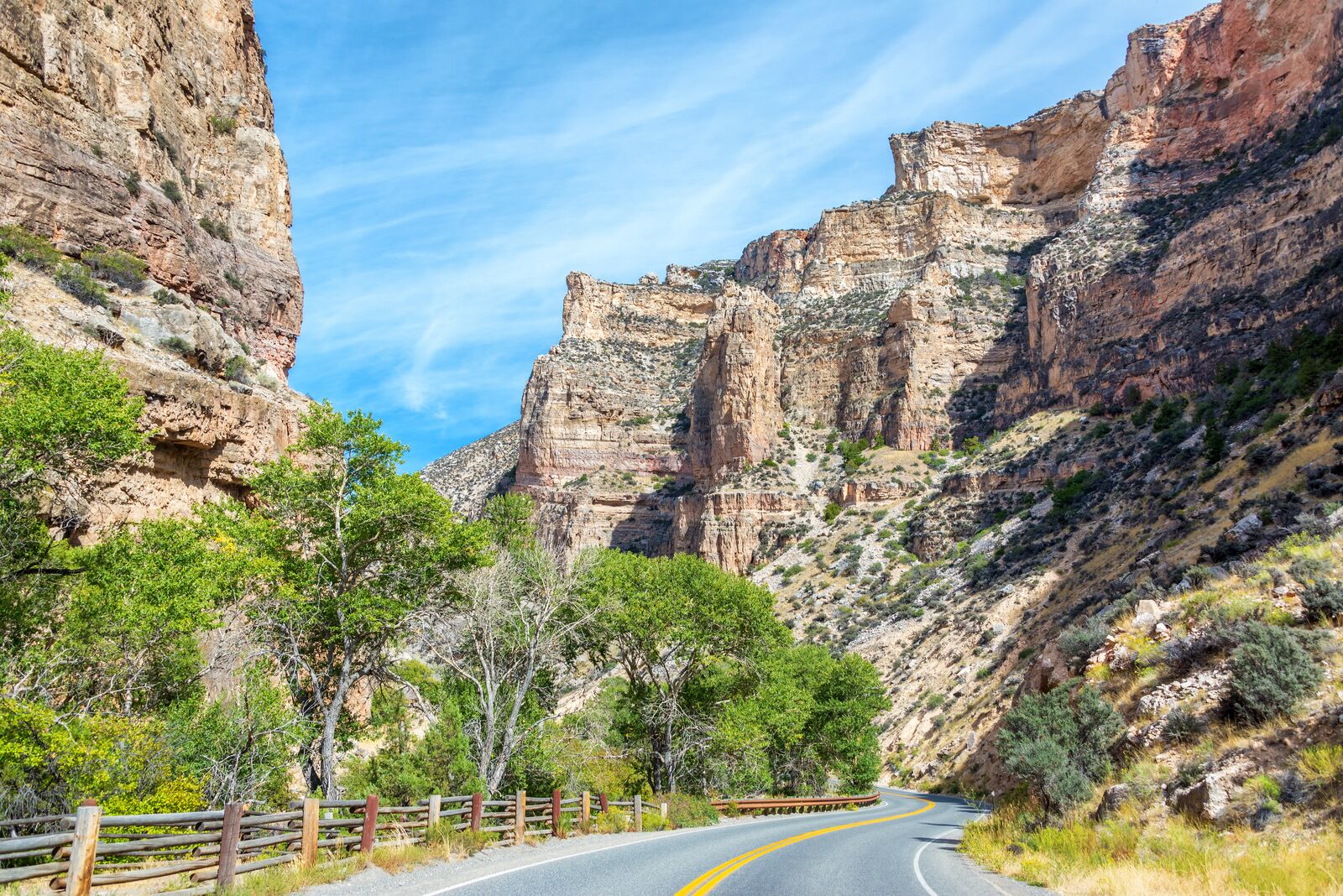 steepest highway grades in the US - shell canyon