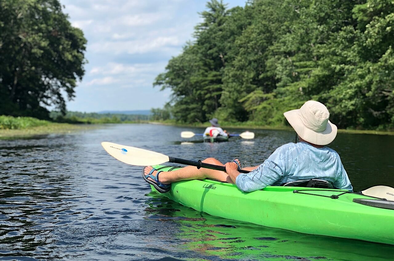 Kayaking during Catskills weekend getaway 