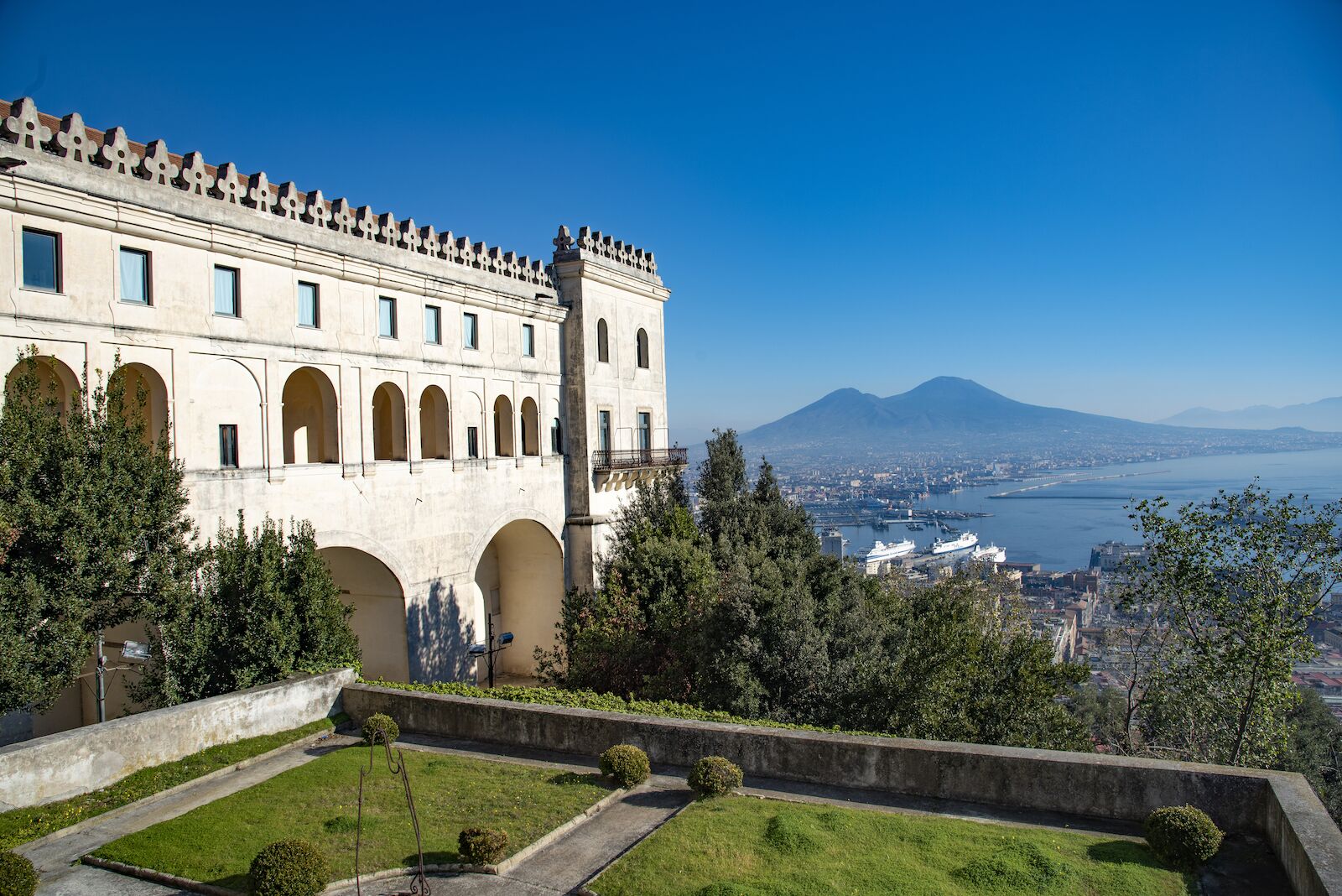 Vesuvio seen from the garden of the Charterhouse of Saint Martin in Naples