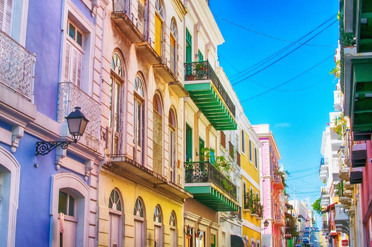 Colorful houses in San Juan Puerto Rica