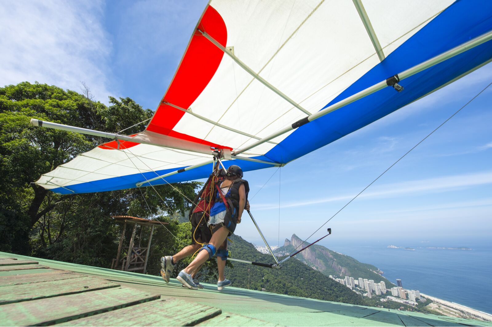 Hang gliding vs paragliding rio take off 