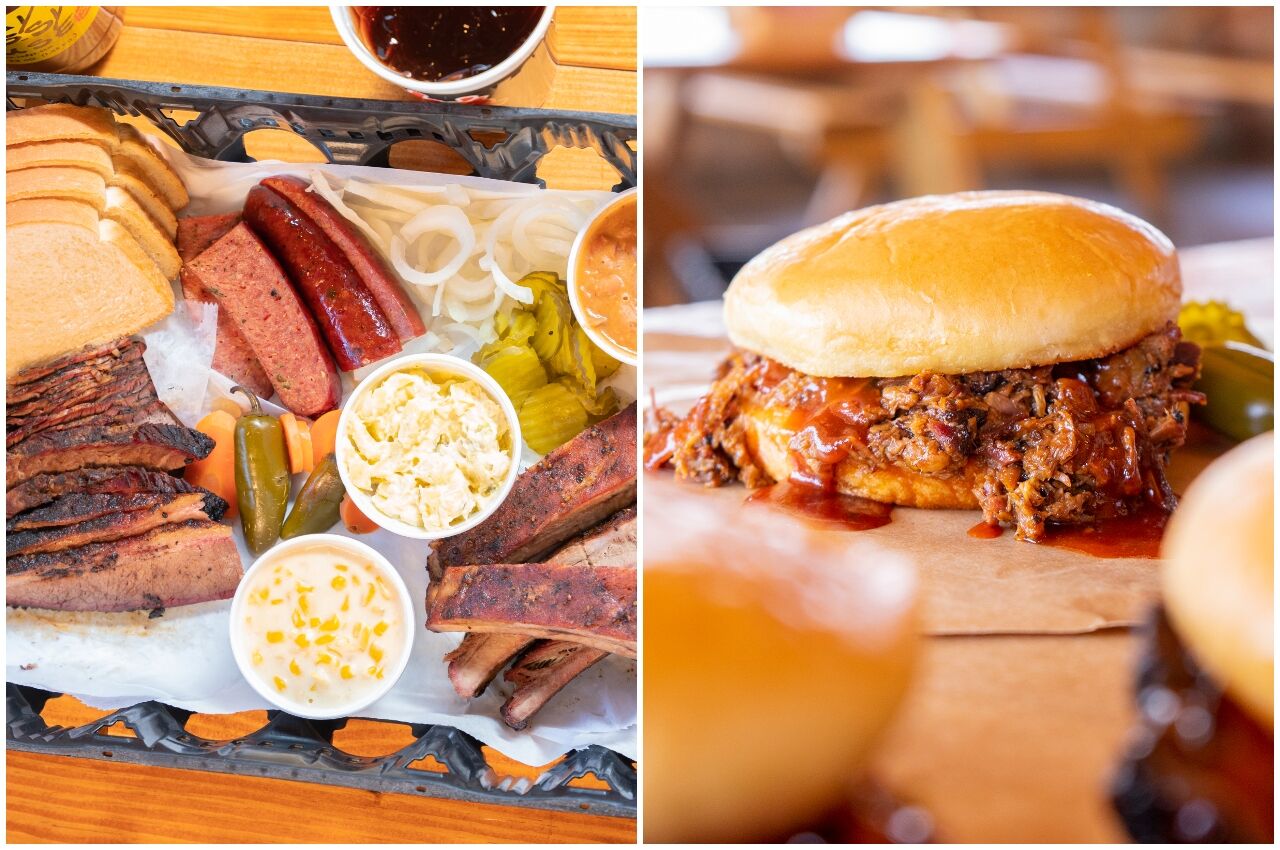 Food at Rudy’s Country Store and Bar-B-Q in Texas