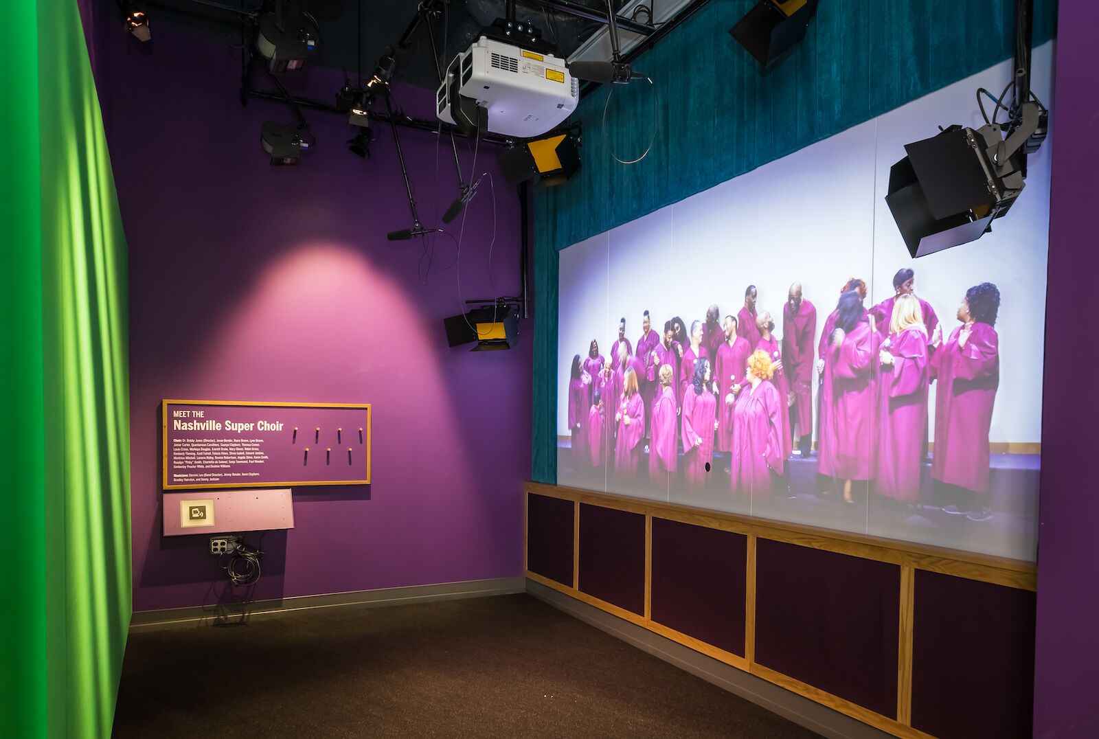Gospel display at the National Museum of African American Music in Nashville, Tennessee