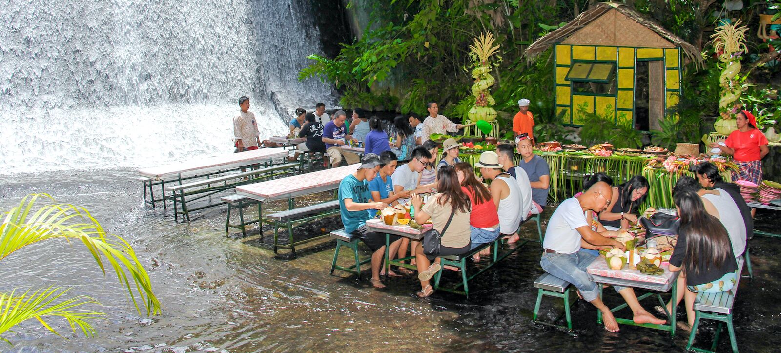 Waterfall restaurant Villa Escudero Plantations and Resorts extreme restaurants
