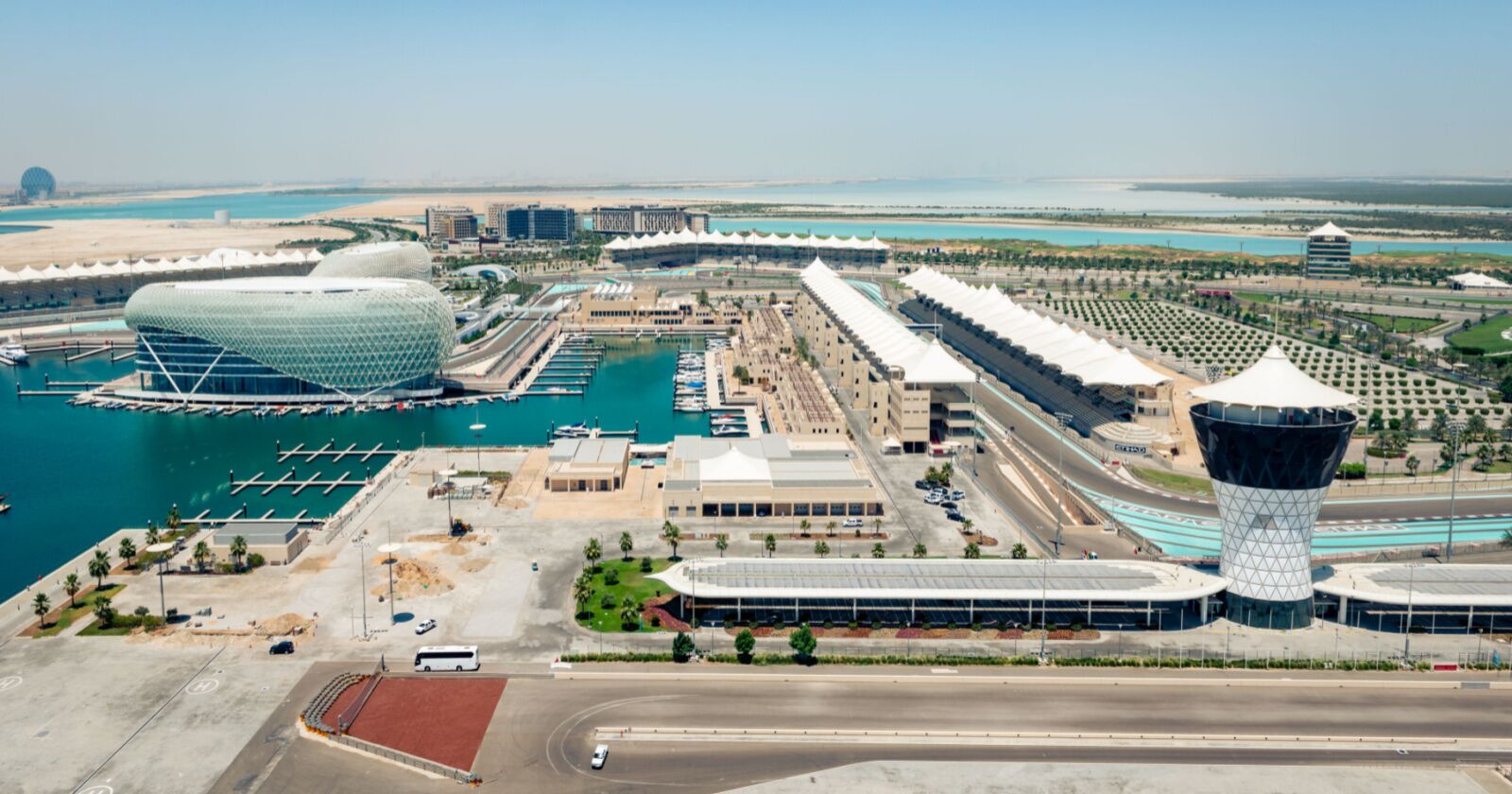Abu Dhabi Formula One Raceway aerial view