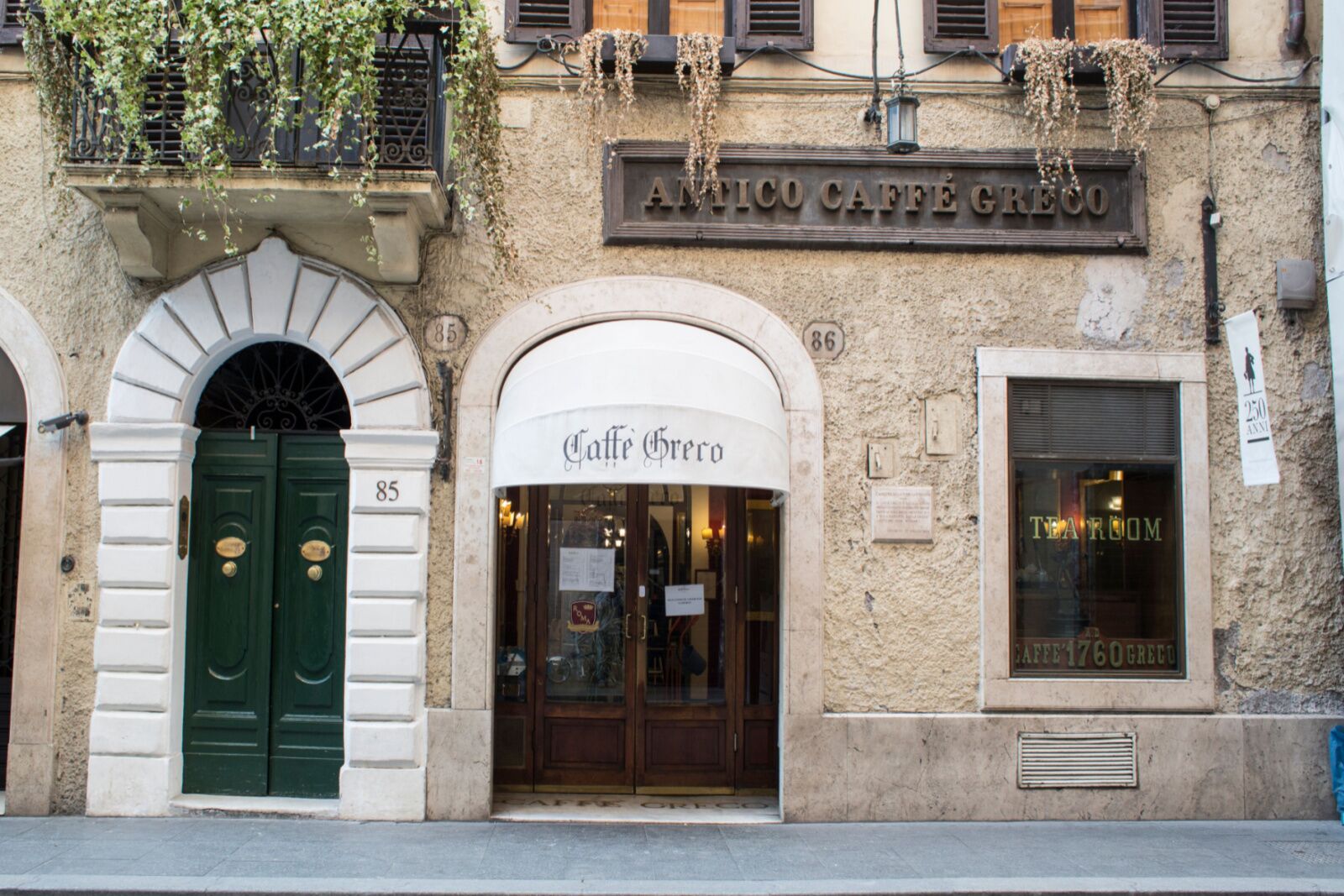 Cafe Greco Rome storefront