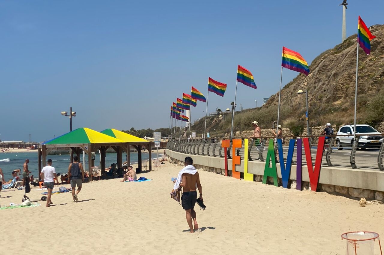 Hilton beach in gay Tel Aviv