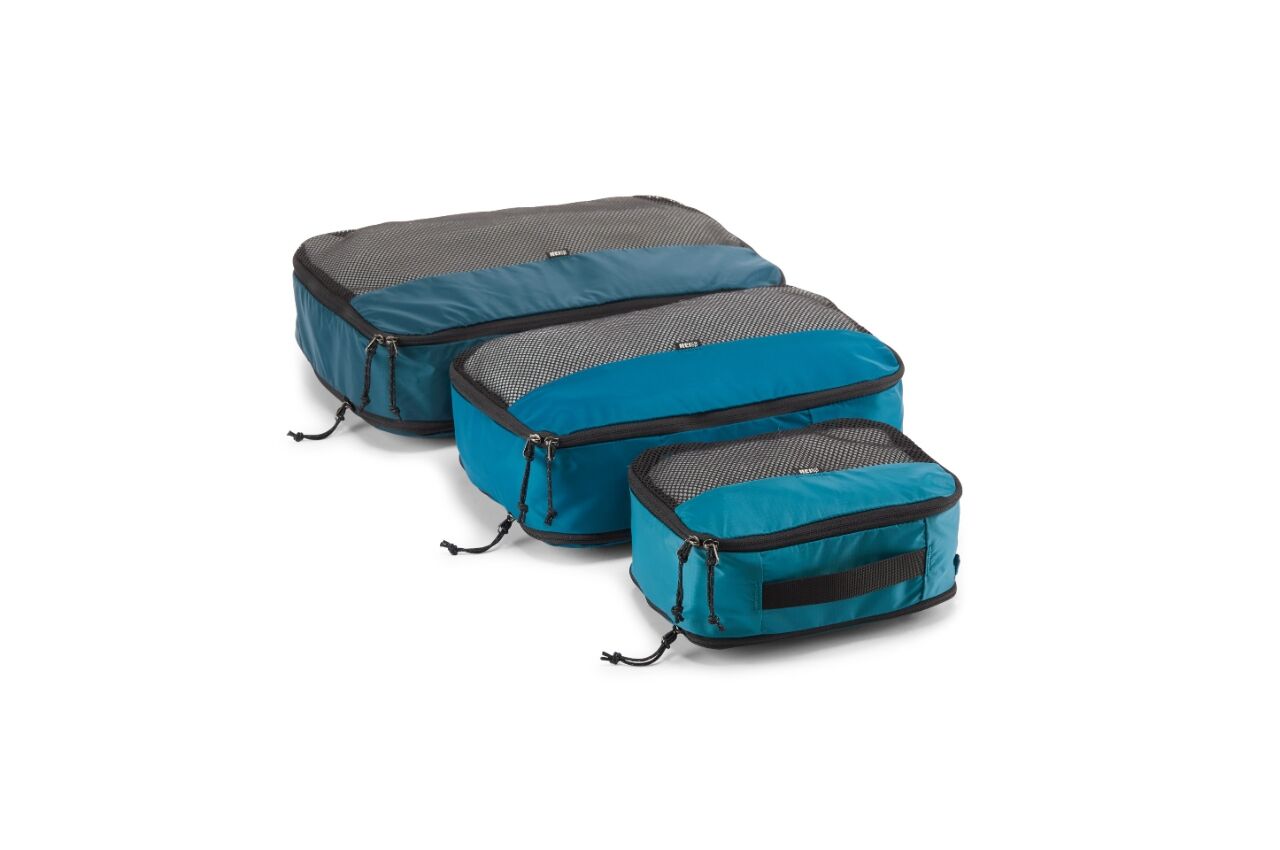 Packing cubes for backpacking with kids