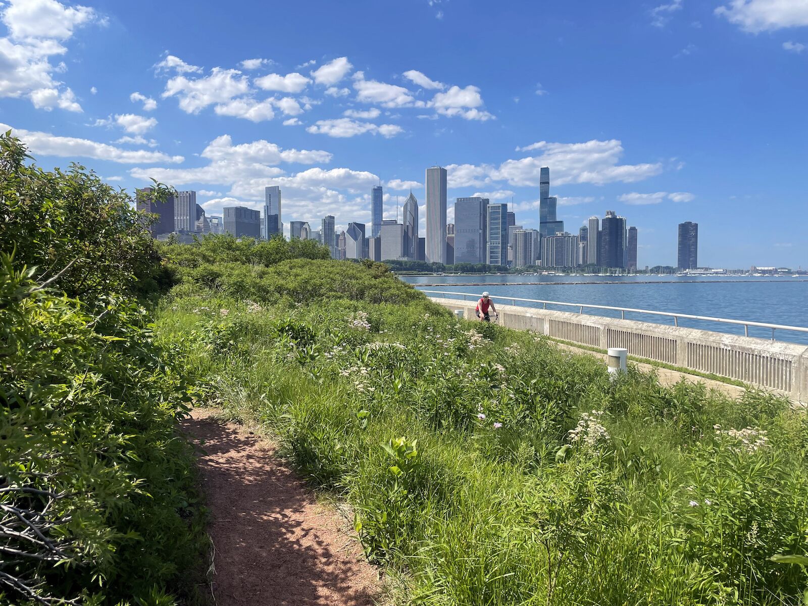hiking near chicago - lakefront trail in the city