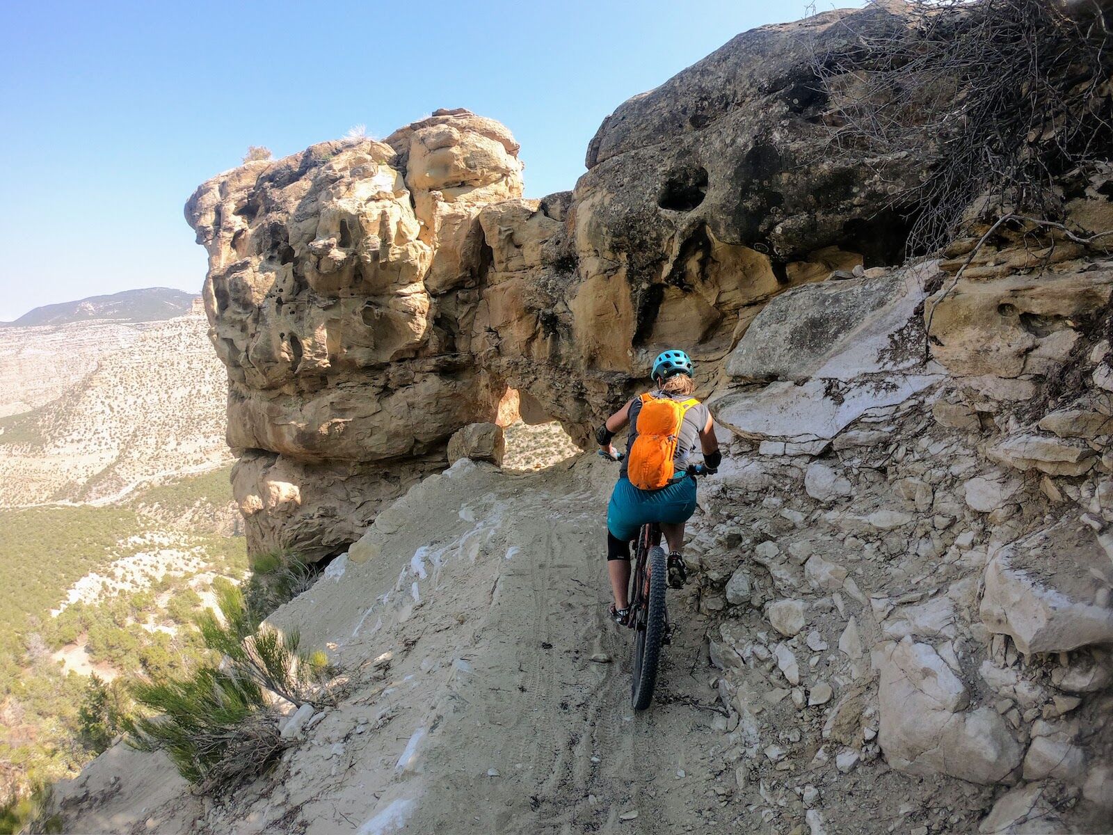 mountain biking moab - palisade plunge colorado