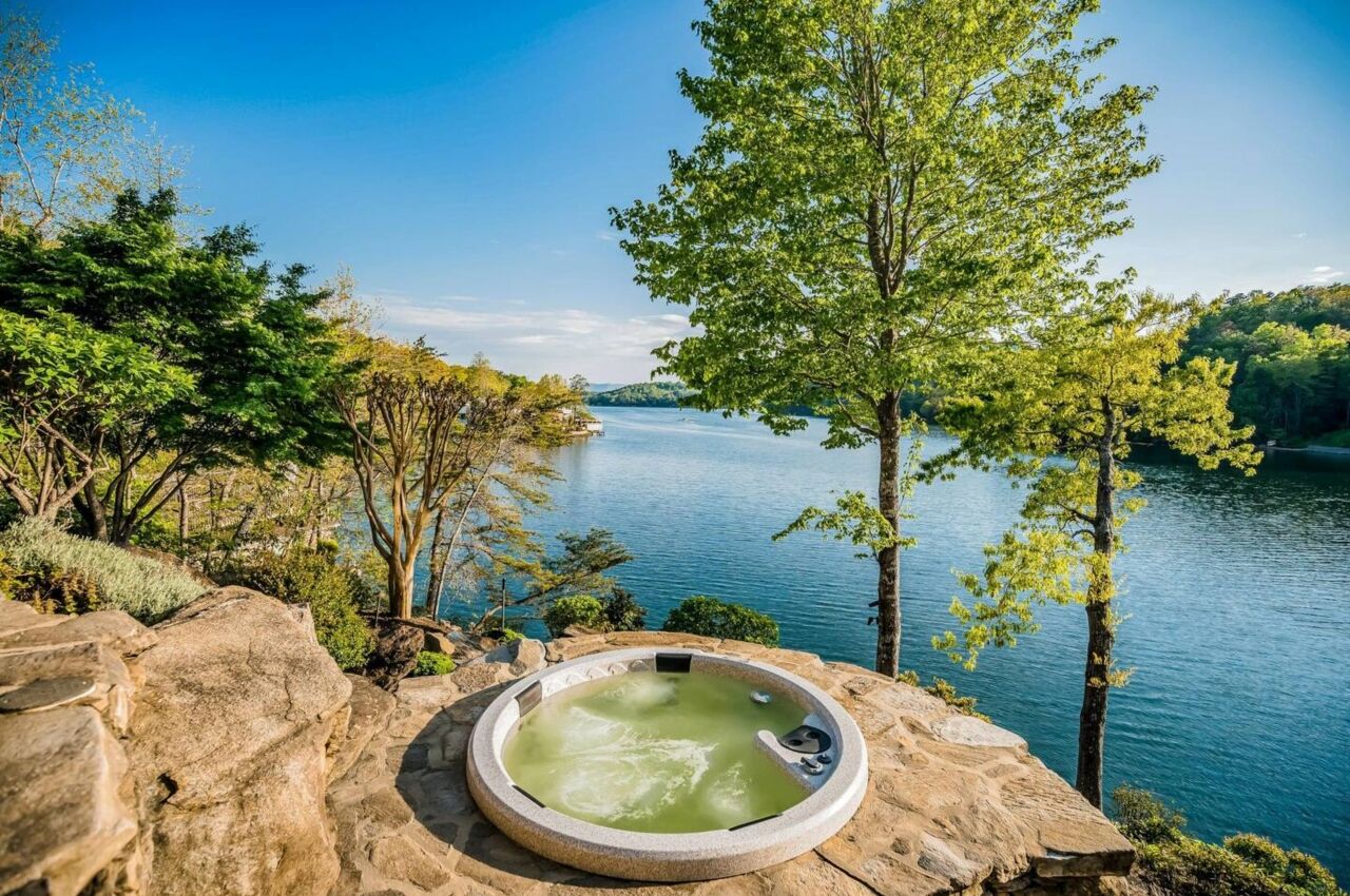 This Airbnb in North Carolina Has a 75Foot Water Slide Into a Lake