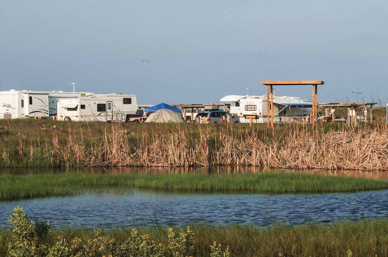 Camping on Mustang Island
