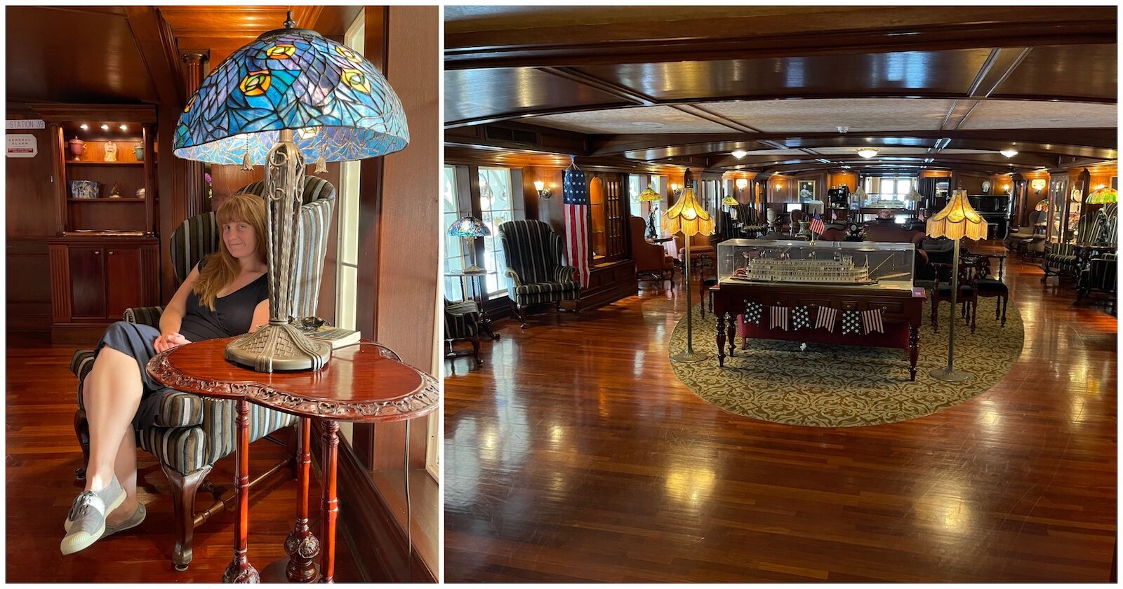 The Mark Twain room is probably one of the most luxurious aboard the American Queen