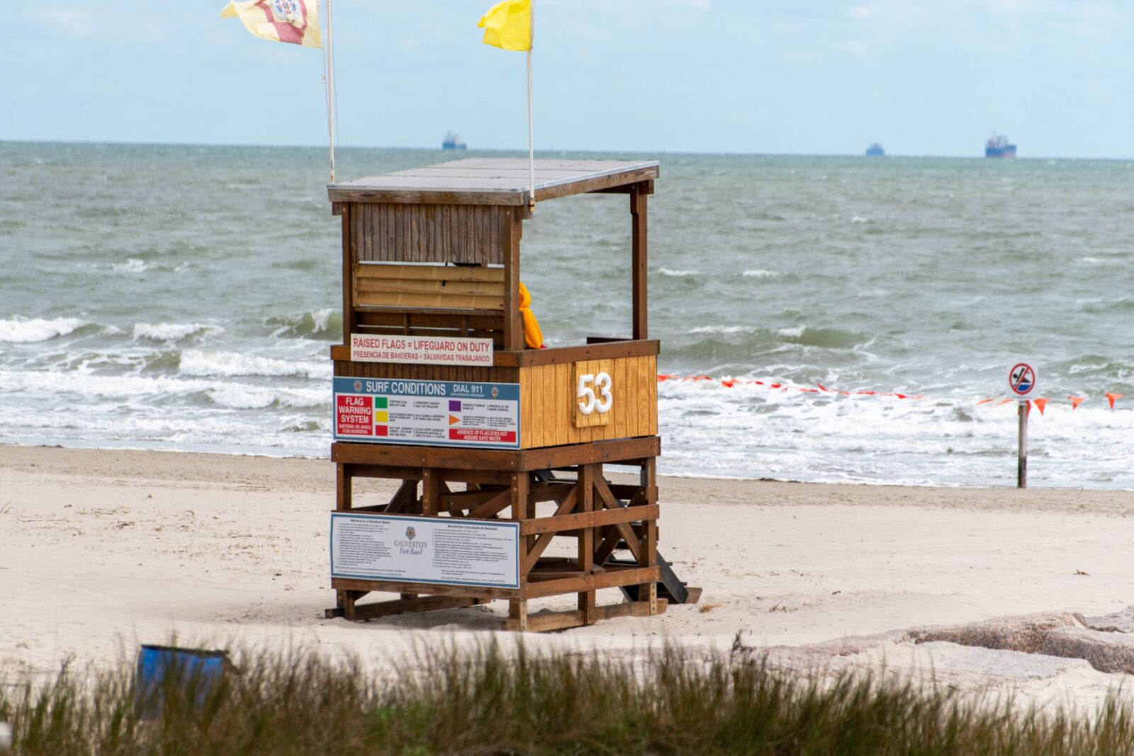 Lifeguard post at a beach