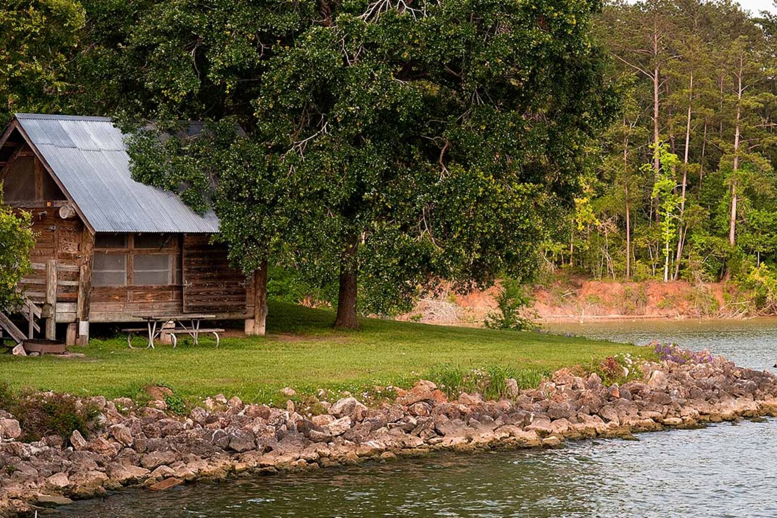Cabin by Lake Livingston one of the best places for camping in Houston