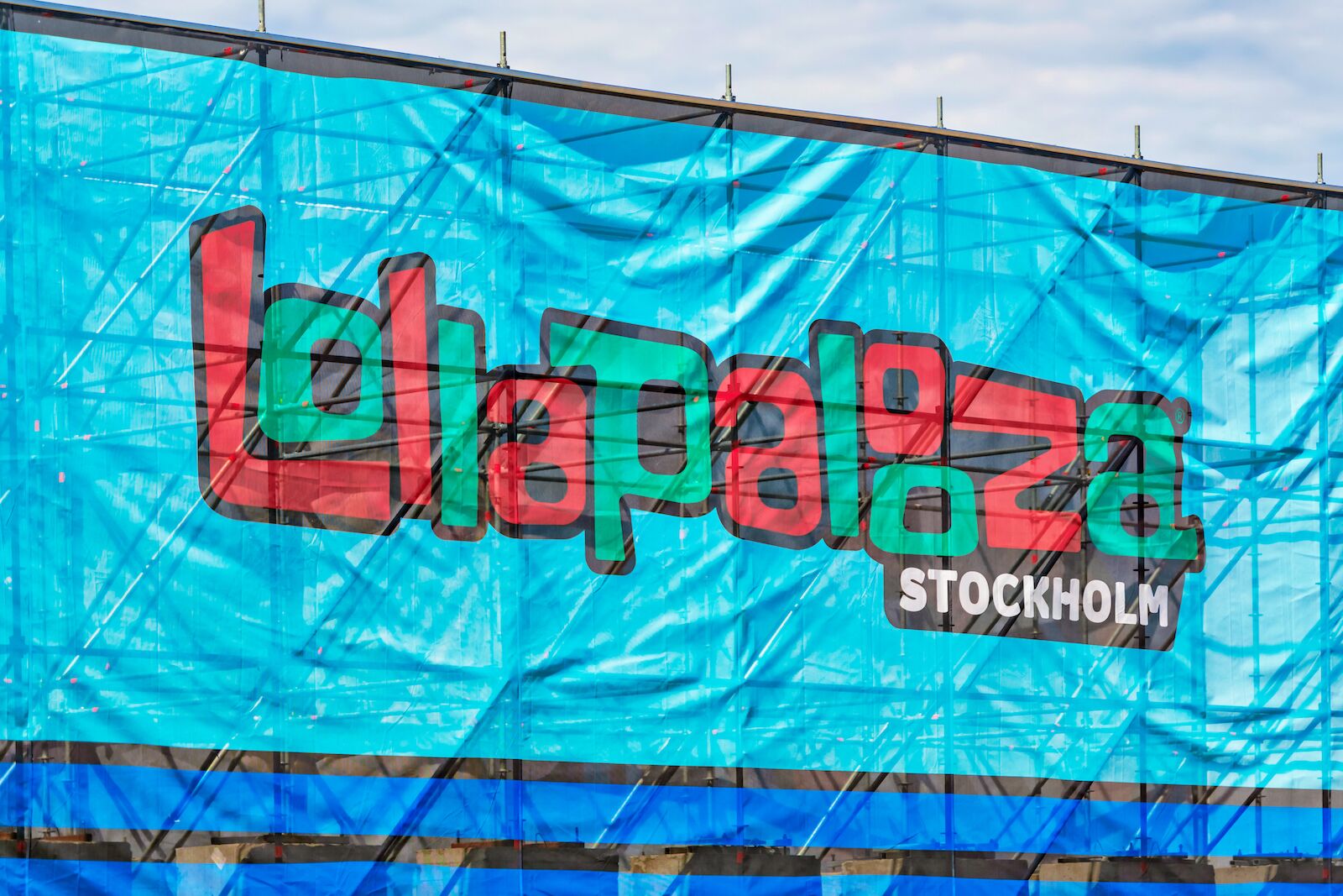 Signs for Lollapalooza in Stockholm