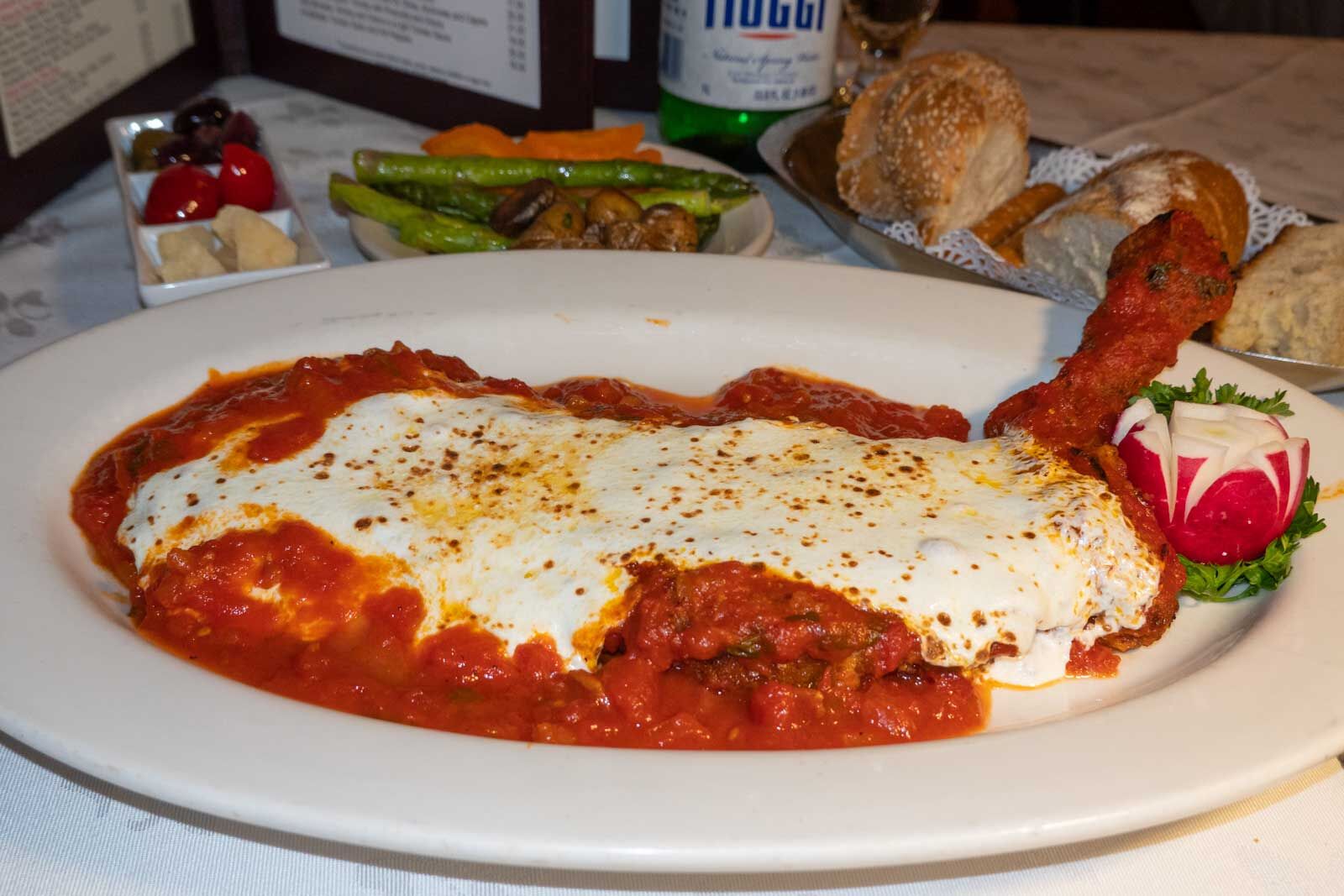 New York City Italian restaurants-veal-chop-parmiagana-from-Michael's-Brooklyn