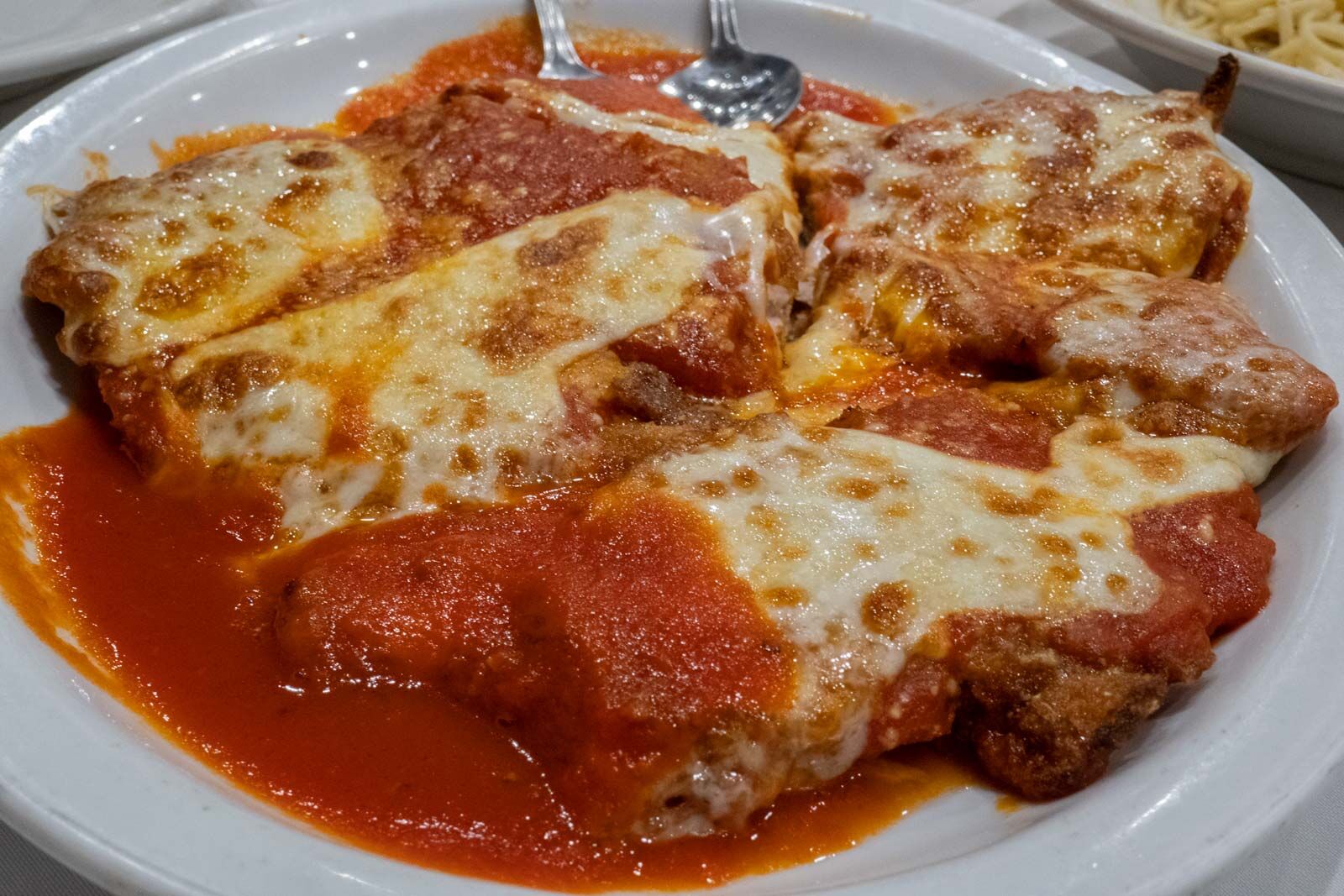 New York City Italian restaurants-veal-parmesean-from-Don-Peppe-South-Ozone-Park-Queens-NYC