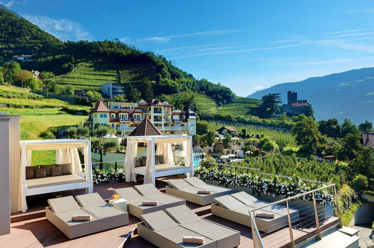 countryside and outdoor chairs at Preidlhof resort