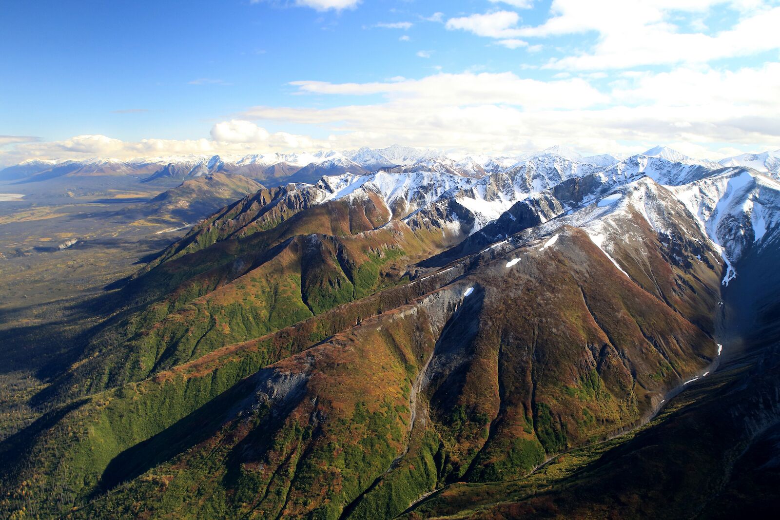 Aerial view of Wrangell-St.Elias National Park in Alaska, one ofthe moist underrated UNESCO sites