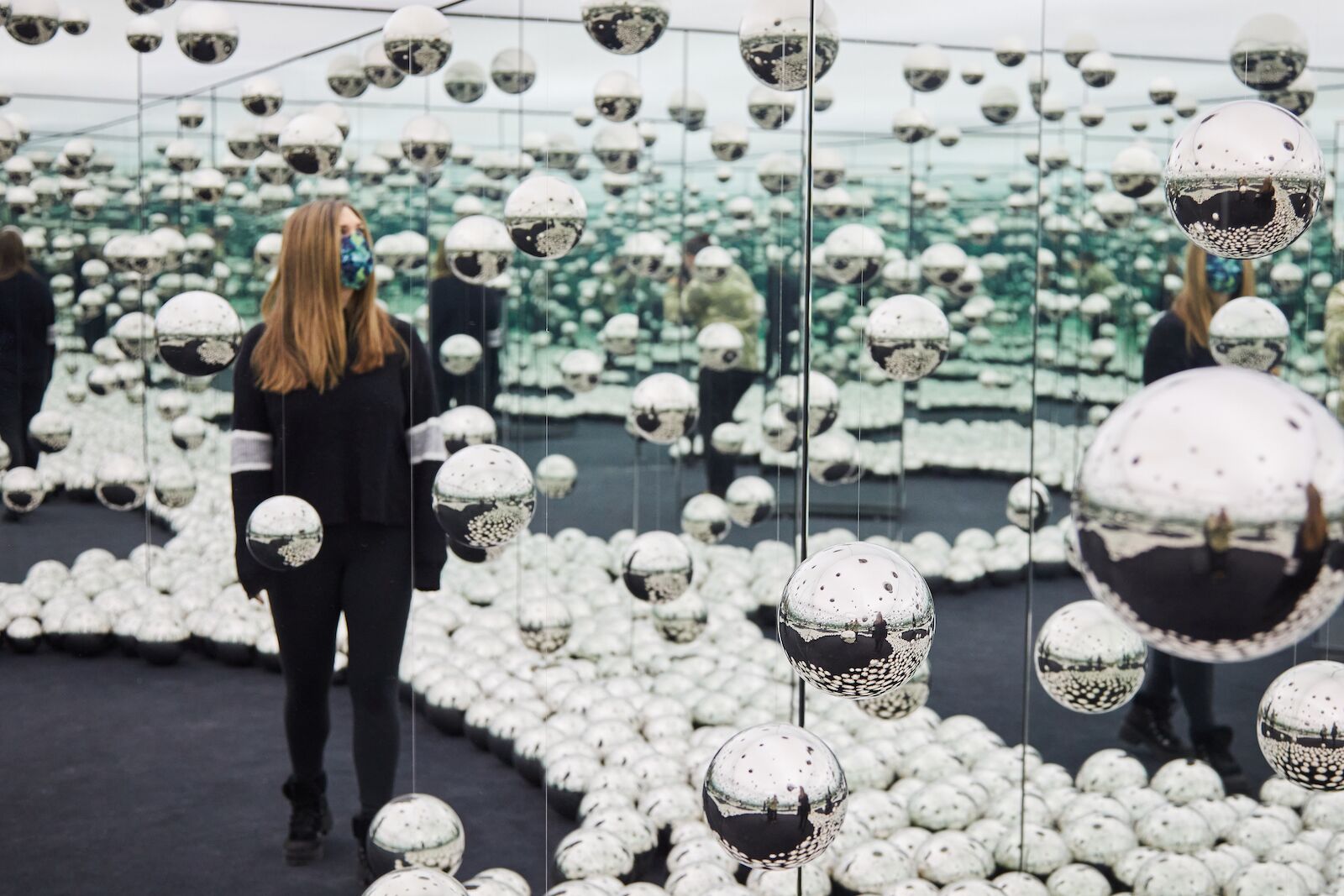 Yayoi Kusama's Infinity Room at the WNDR Museum in Chicago