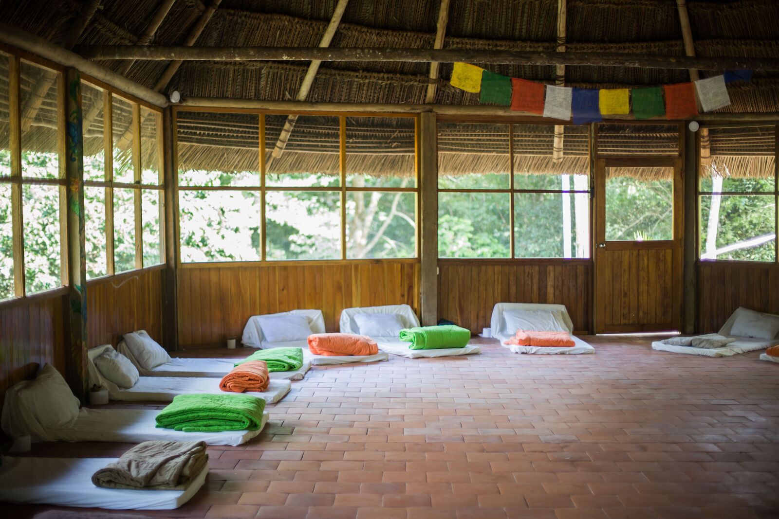 The room of the Ayahuasca ceremony and yoga practice
