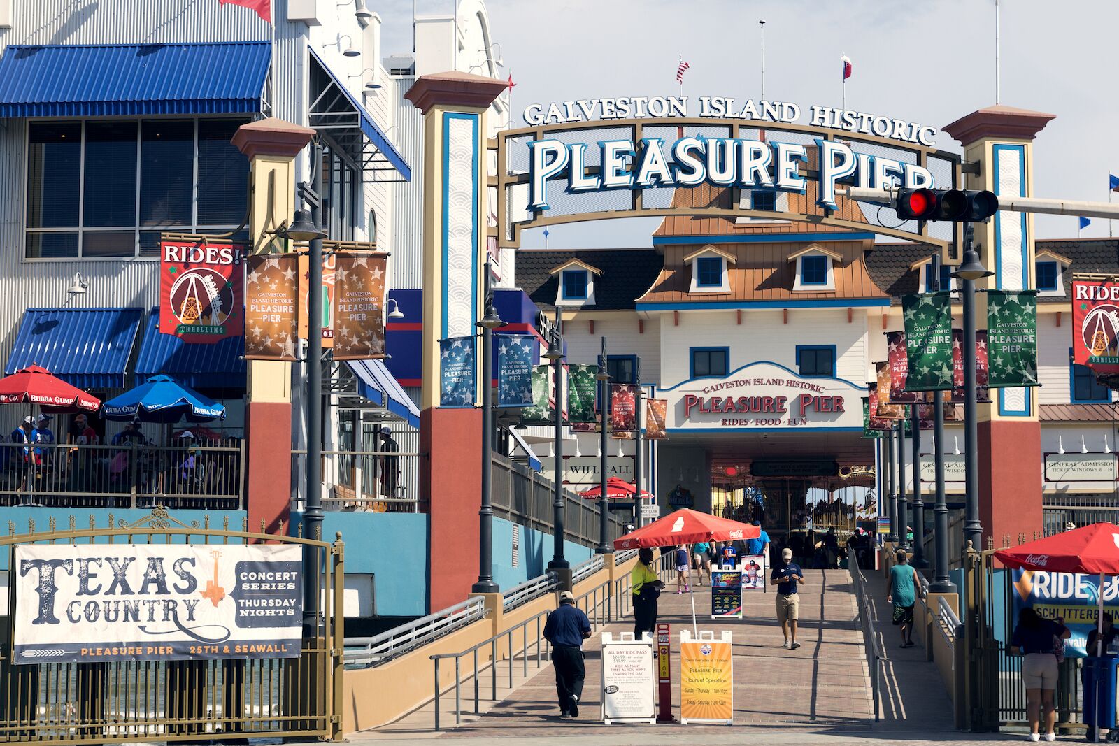 GALVESTON, TEXAS/USA - July 17, 2016: Galveston Island Historic Pleasure Pier