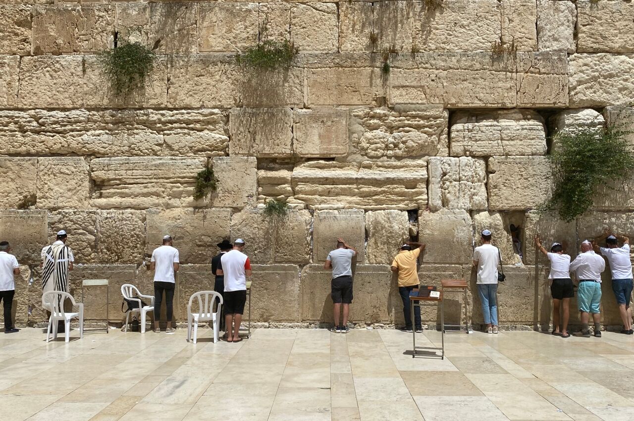 The Wailing Wall in gay Jerusalem 