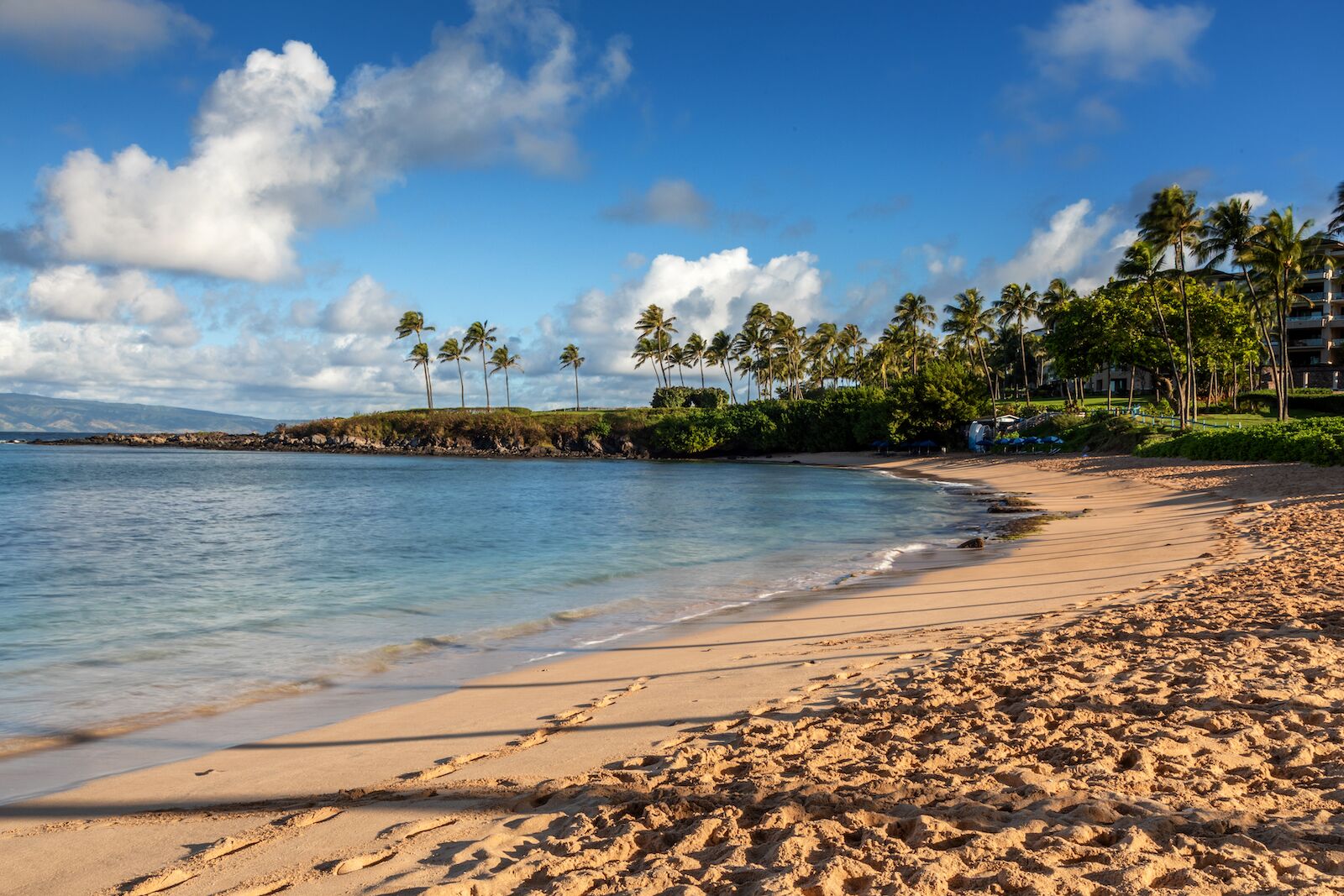 Beach at Kapalua Bay in the morning light, Maui, Hawaii, United States