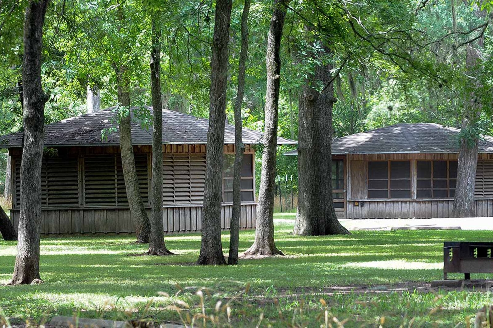 cottages in Stephen.F Austin State Park one of the best places for camping in Houston