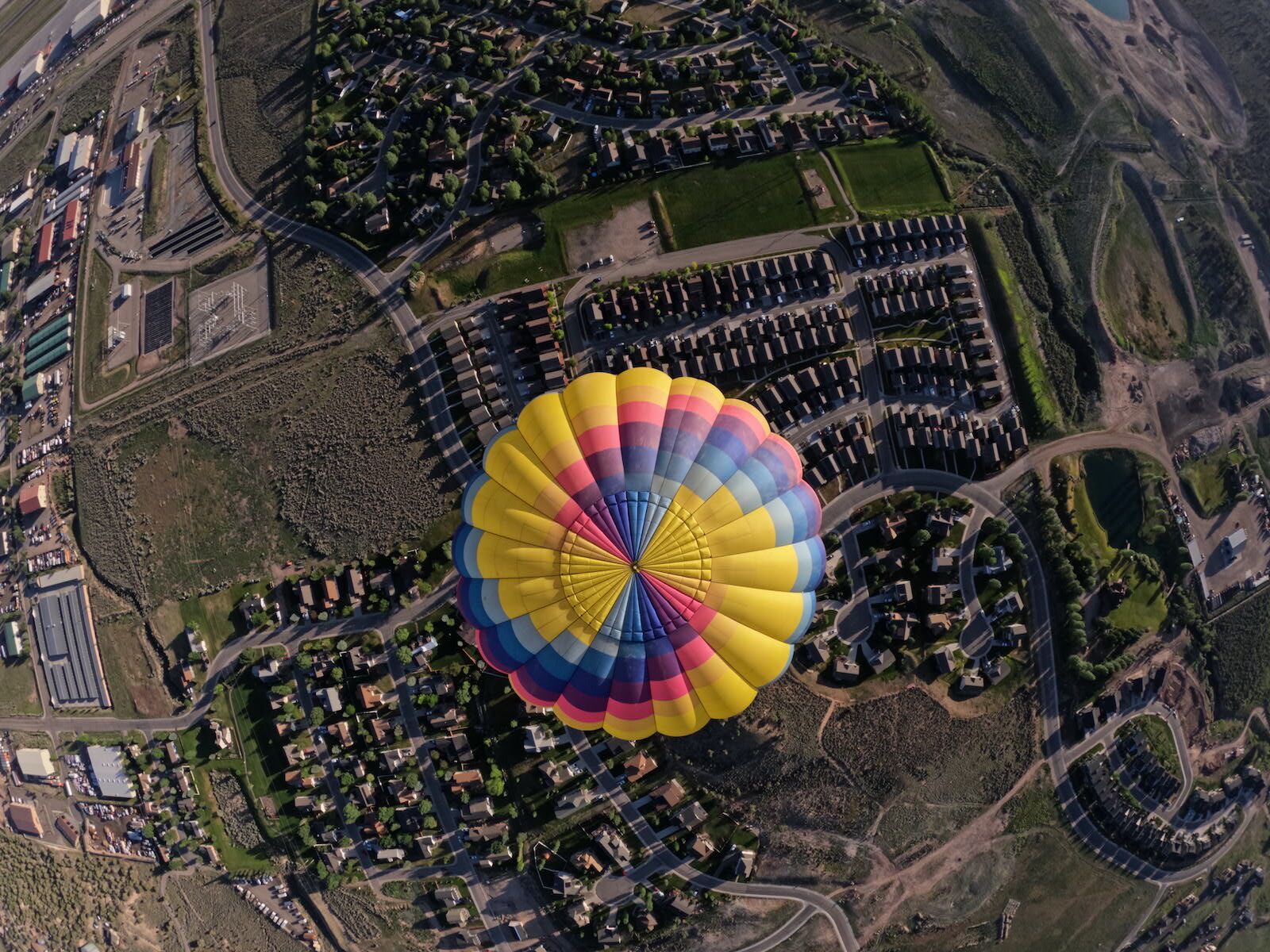 gopro mountain games balloon from above 