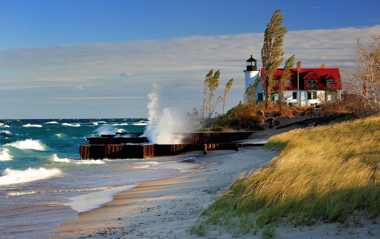 Point Betsie Lighthouse is one of the few Michigan lighthouses where you can stay at