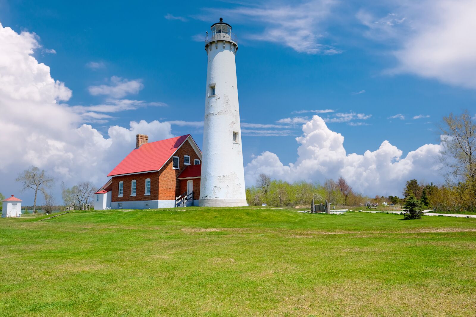 Tawas Point Lighthouse is one of the Michigan lighthouses where you can stay at