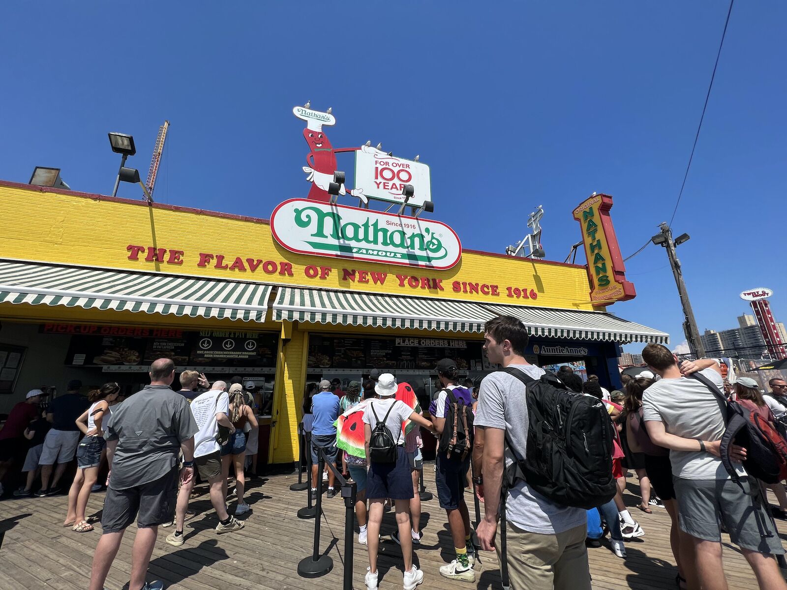 Nathan's Famous exterior - Coney Island Boardwalk
