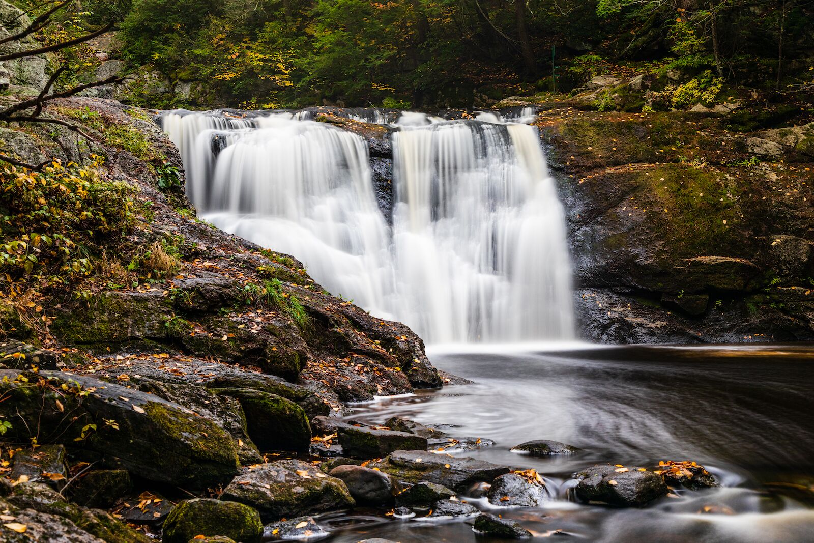 Capturing the series of cascades of the Doane's Falls in Royalston, MA. Taken in the fall.
